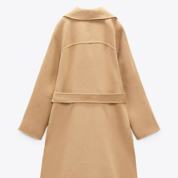 Zara belted wool blend jacket. - Picture 6 of 9